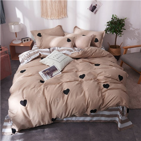 Image of Solstice Home Textile Dark Gray Bedding Set