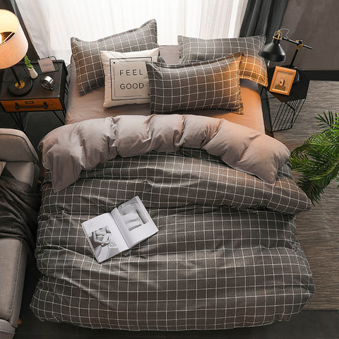 Image of Solstice Home Textile Dark Gray Bedding Set