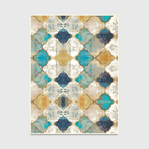 Image of Moroccan Ethnic Style Anti-Skid Carpet Bedroom Door Living Room Mat