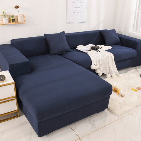 Image of Stretch Sectional Corner Shape Spandex Sofa Covers