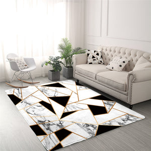 Marble Texture Floor Geometric Carpets For Living Room