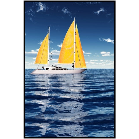 Image of Sea And Sailboat Modern Canvas Painting Wall Decoration