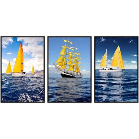 Image of Sea And Sailboat Modern Canvas Painting Wall Decoration