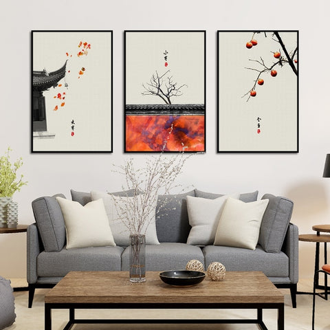 Image of Lesser And Great Cold Winter Solstice Modern Canvas Painting Wall Decoration