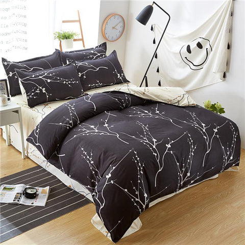 Image of Solstice Home Textile Dark Gray Bedding Set