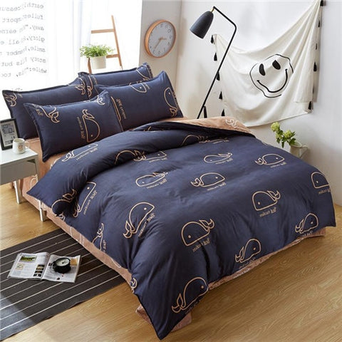 Image of Solstice Home Textile Dark Gray Bedding Set