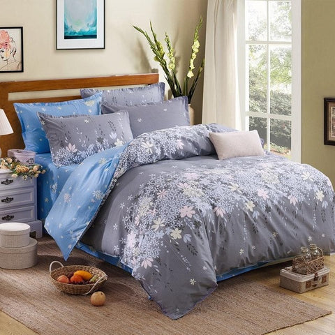 Image of Solstice Home Textile Dark Gray Bedding Set