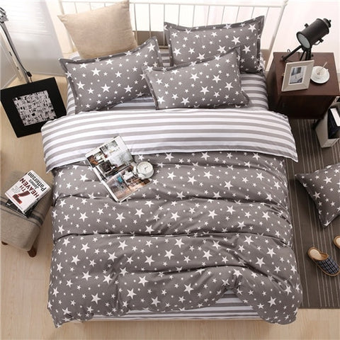 Image of Solstice Home Textile Dark Gray Bedding Set